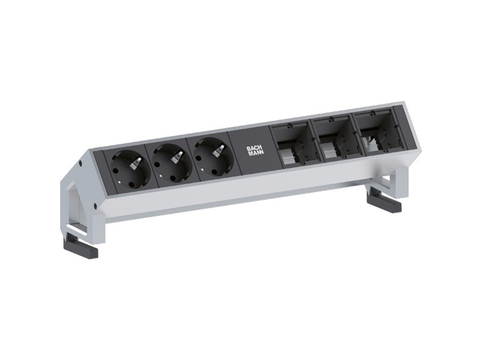 Bachmann Desk 2 3X Steckdose 3X Custom Inox 902 402 4